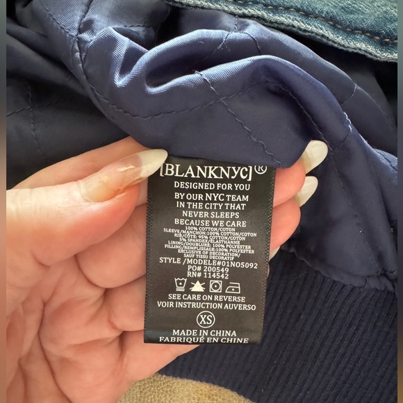 Mixed Media Denim & Canvas Bomber Jacket
BLANKNYC Size XS - Picture 10 of 11